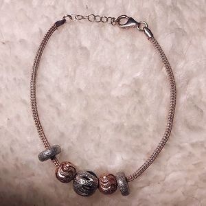 NWT Rose gold over SS made in Italy bracelet